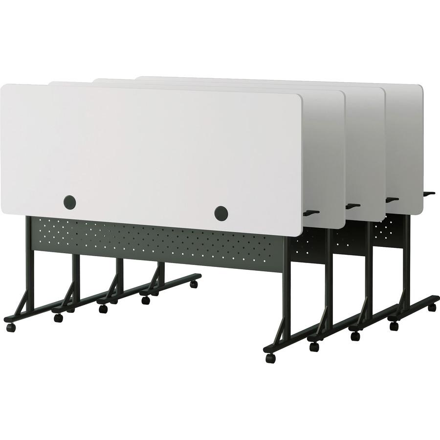 Lorell Shift 2.0 Flip and Nesting Mobile Table - Laminated Rectangle Top - 198 lb Capacity - 60" Table Top Length x 24" Table Top Width x 1" Table Top Thickness - 29.50" Height - Assembly Required - G. Picture 15