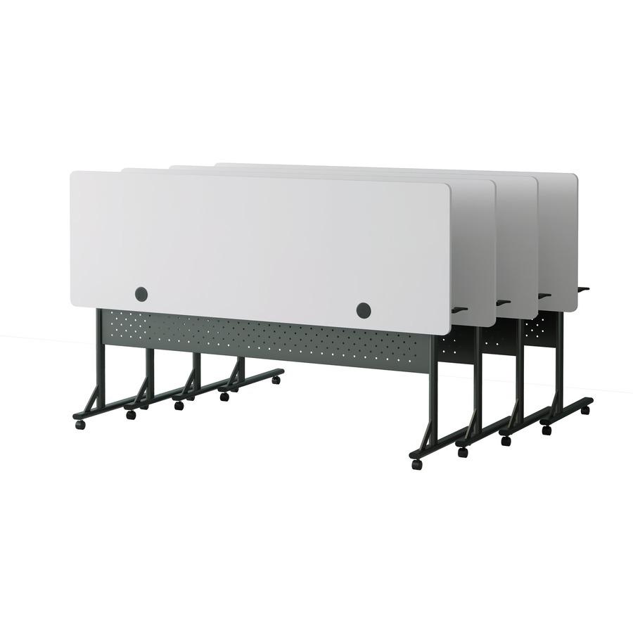 Lorell Shift 2.0 Flip and Nesting Mobile Table - Laminated Rectangle Top - 198 lb Capacity - 72" Table Top Length x 24" Table Top Width x 1" Table Top Thickness - 29.50" Height - Assembly Required - G. Picture 13