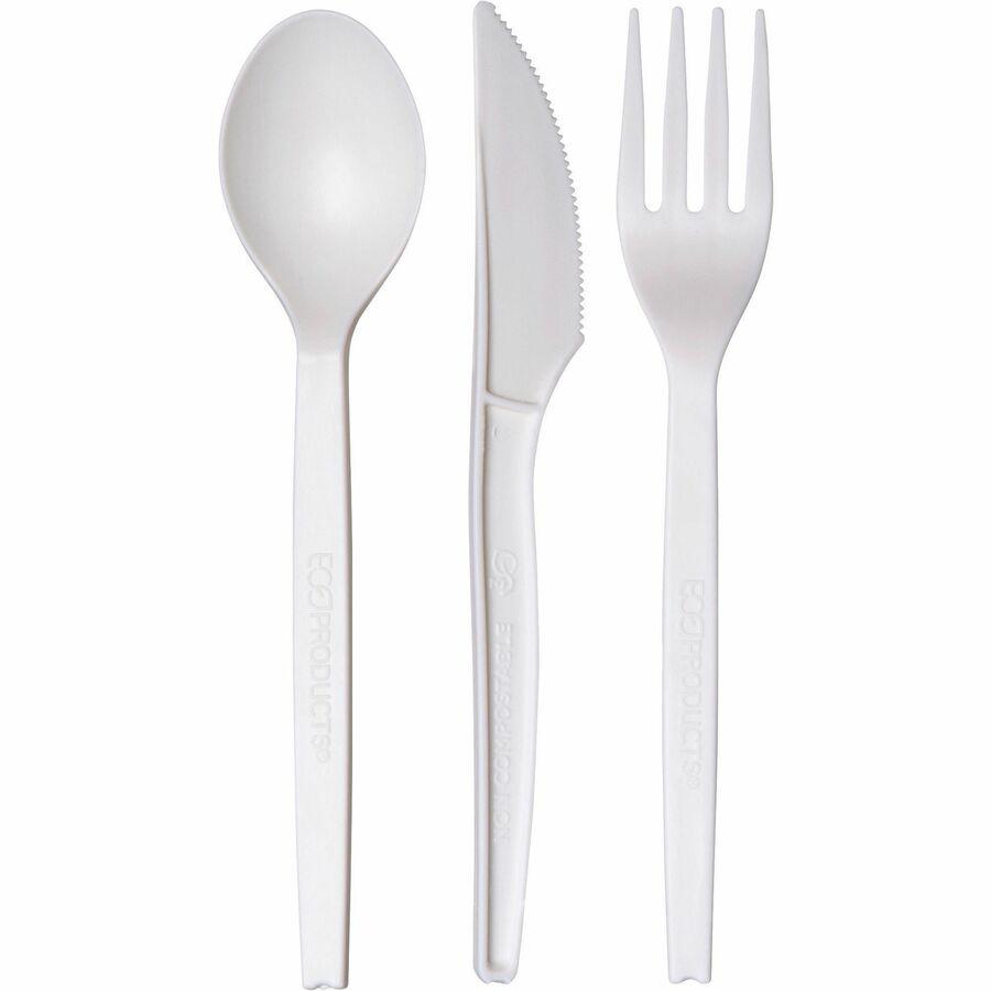 WNA 7" Plant Starch Spoons - Spoon - Breakroom - Plant Starch - Beige - 50/Pack - 20 / Carton. Picture 2
