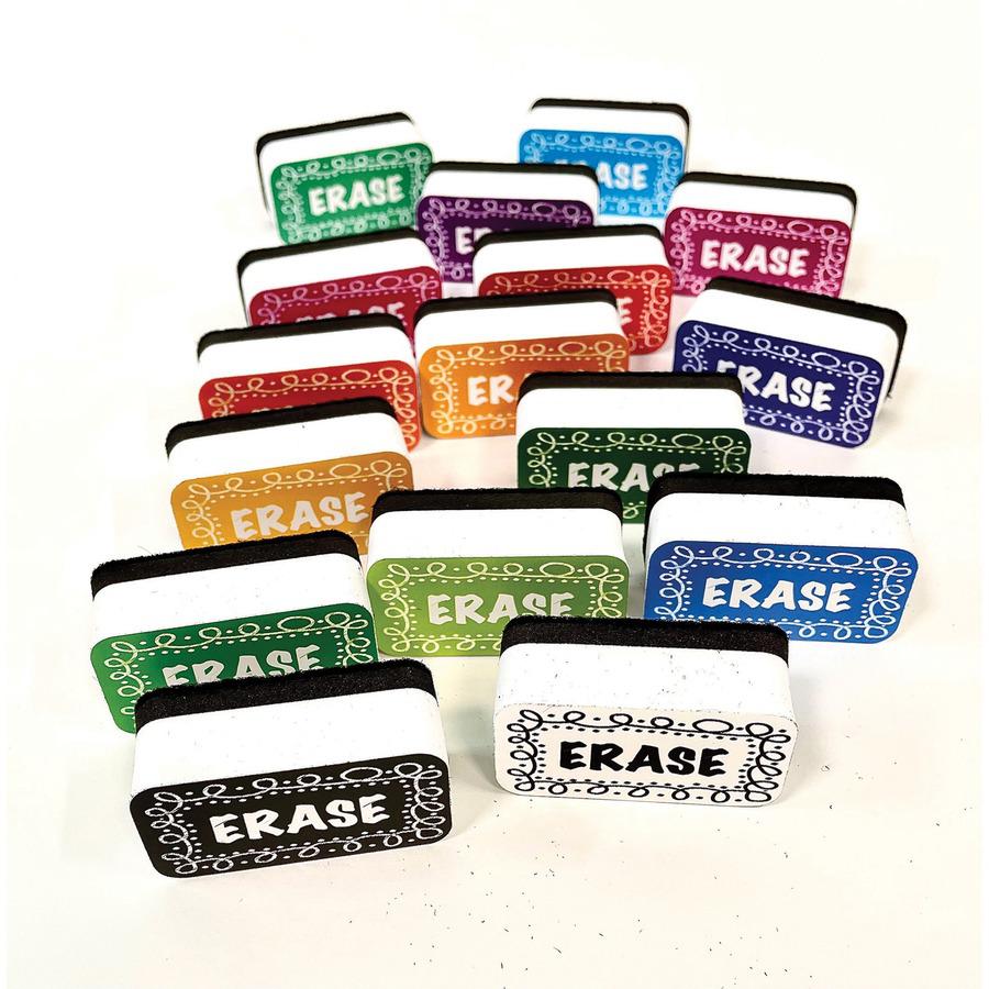 Non-Magnetic Mini Whiteboard Erasers, Chalk Loops, Pack of 16. Picture 2