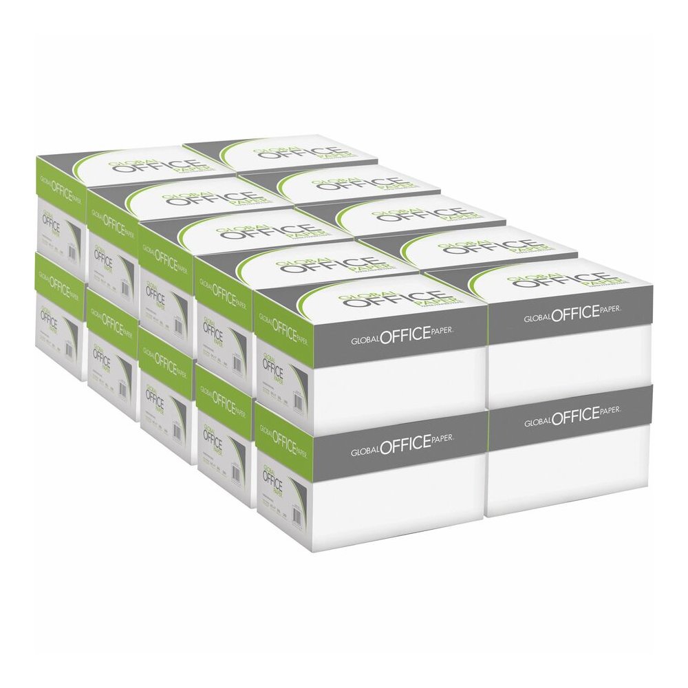 Global Office Premium Multipurpose Paper - White - 96 Brightness - Letter - 8 1/2" x 11" - 20 lb Basis Weight - White - 500 Sheets per Ream - 40 / Pallet. Picture 2