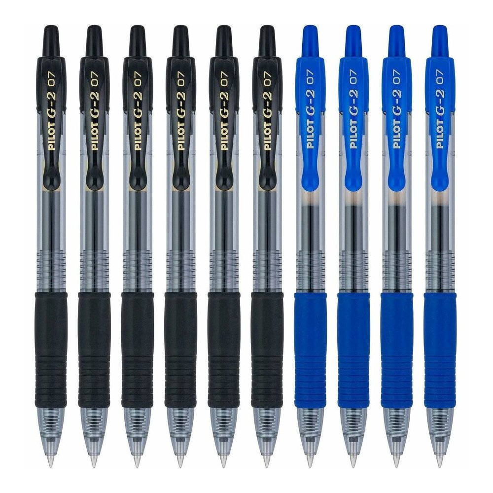 Pilot Premium Gel Ink Retractable Pen - Refillable - Retractable - Assorted Ink - Liquid Gel Ink - Writing - 10 / Pack. Picture 2