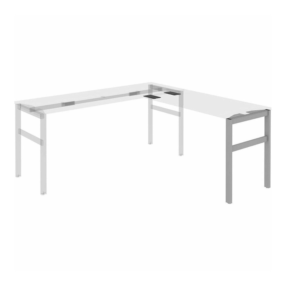 Lorell Adjustable Table Leg Bases & Returns - Assembly Required - Silver - 1 / Each. Picture 2