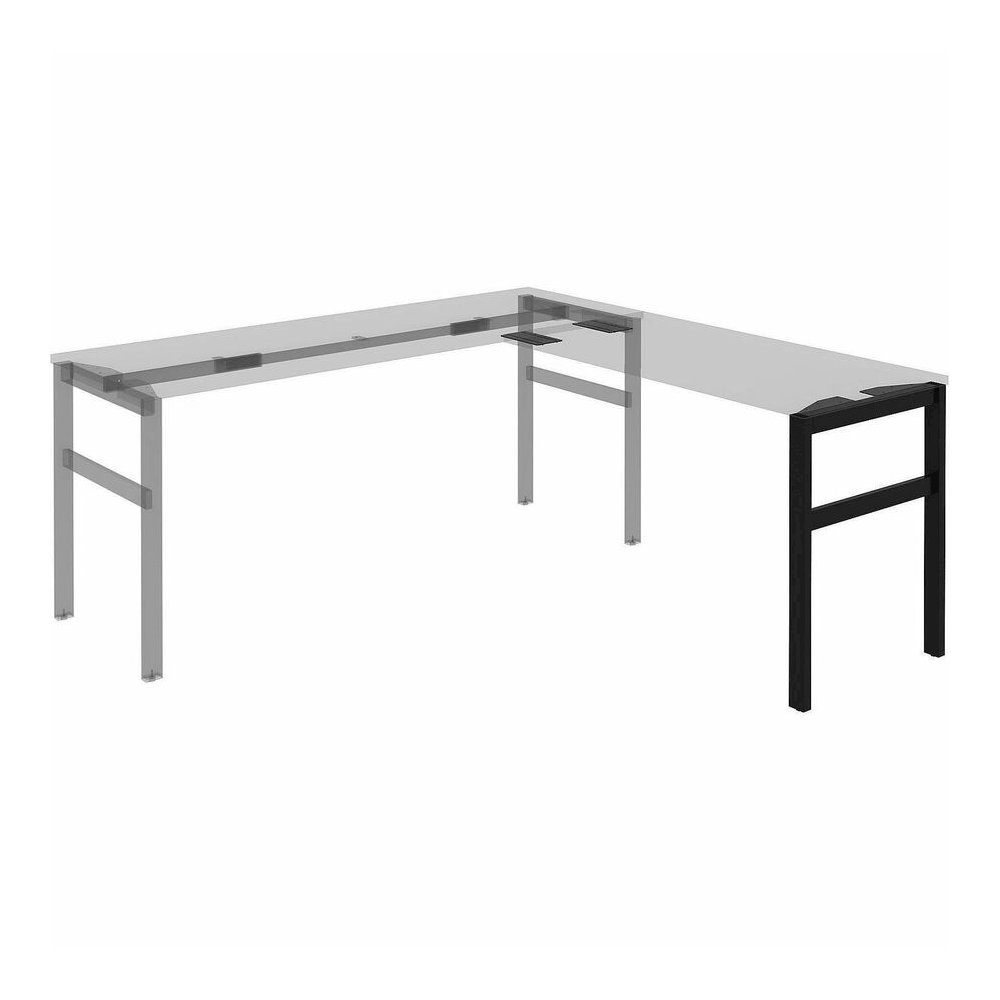 Lorell Adjustable Table Leg Bases & Returns - Assembly Required - Black - 1 / Each. Picture 2