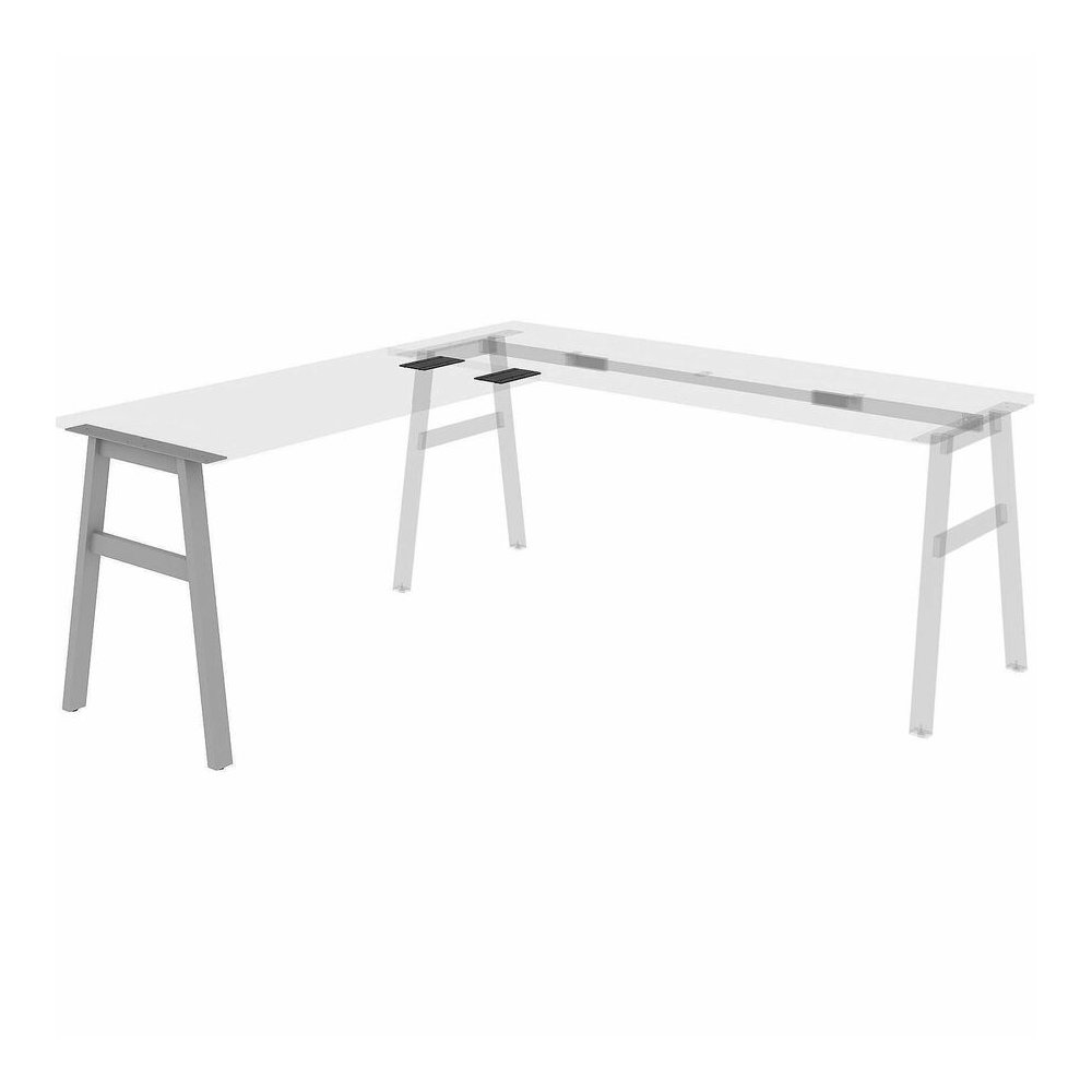 Lorell Adjustable Table Leg Bases & Returns - Assembly Required - Silver - 1 / Each. Picture 2