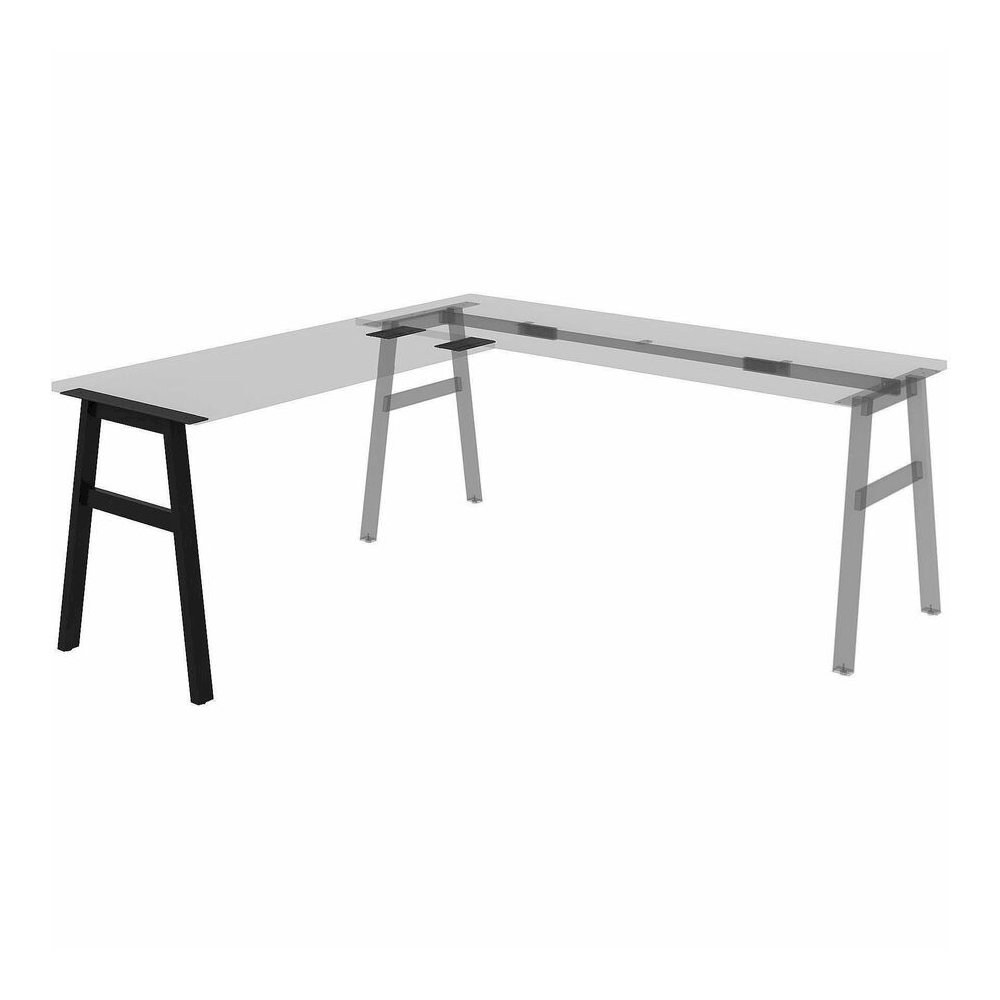 Lorell Adjustable Table Leg Bases & Returns - Assembly Required - Black - 1 / Each. Picture 2