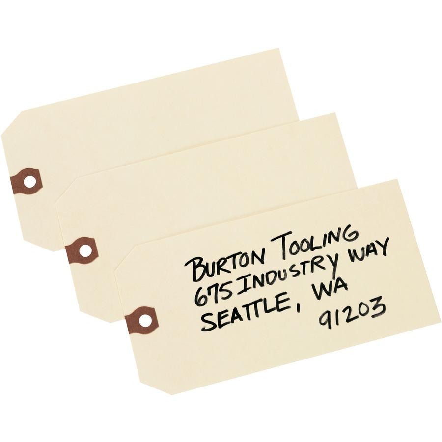 Avery&reg; Unstrung Manila Shipping Tags - 4.75" Length x 2.37" Width - Rectangular - 1000 / Box - Card Stock, Pulp - Manila. Picture 3