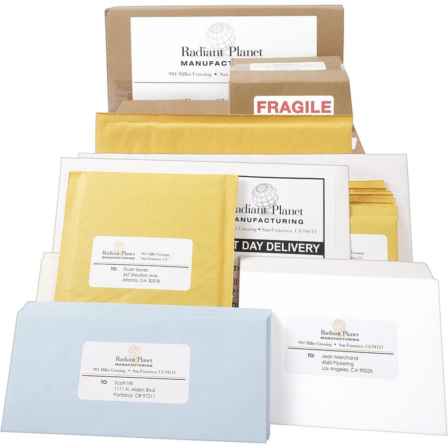 PRES-a-ply Labels - 8 1/2" Width x 11" Length - Permanent Adhesive - Rectangle - Laser, Inkjet - White - 1 Box. Picture 3