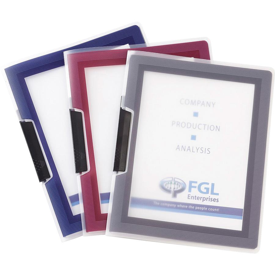 Avery&reg; Flexi-View Letter Report Cover - 8 1/2" x 11" - 25 Sheets Capacity - Polypropylene - Assorted - Preprinted, PVC-free, Spine - 0% Recycled - 24 / Box. Picture 2
