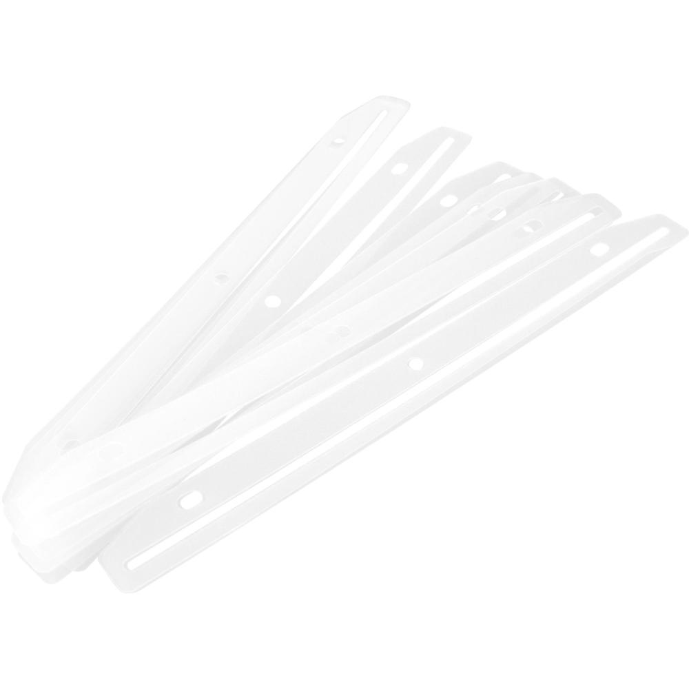 Baumgartens Magazine/Catalog Organizer Strips - 11.6" Length - 3 x Holes - Ring Binder - Clear - 12 / Pack. Picture 2
