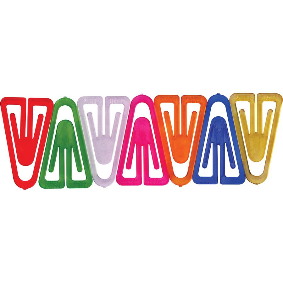 Baumgartens Assorted Colors Plastiklips - Large - 200 / Box - Assorted - Plastic. Picture 3