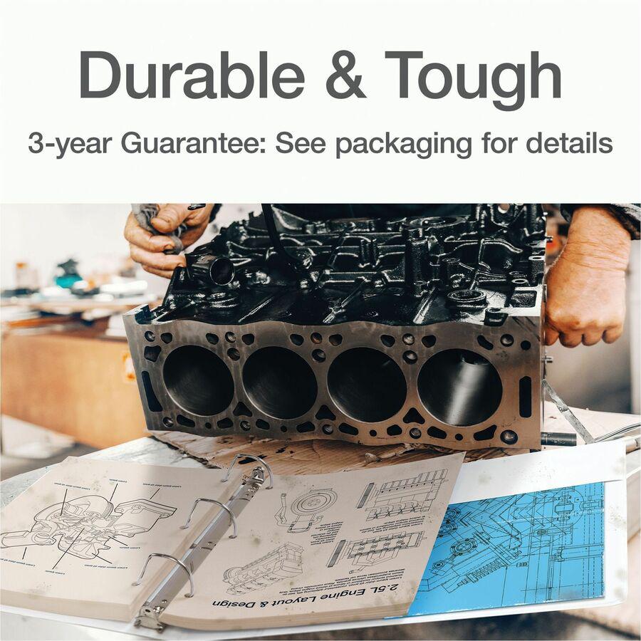 Cardinal Xtralife ClearVue Locking Slant-D Binders - 3" Binder Capacity - Letter - 8 1/2" x 11" Sheet Size - 725 Sheet Capacity - 2 29/32" Spine Width - 3 x D-Ring Fastener(s) - 2 Inside Front & Back . Picture 3