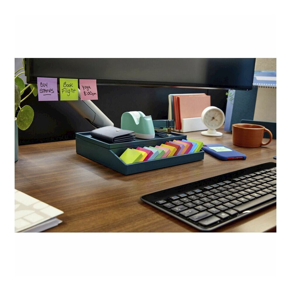 Post-it&reg; Notes Cube - 1200 - 2" Flag/Note Width x 2" Flag/Note Length - Square - 400 Sheets per Pad - Unruled - Acid Lime, Limeade, Blue Paradise, Guava, Vital Orange, Canary Yellow - Paper - Repo. Picture 2