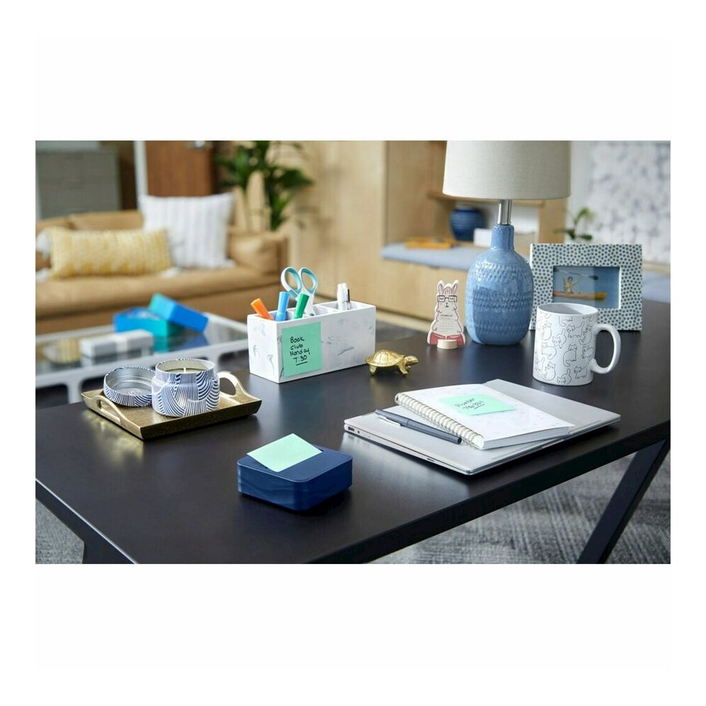 Post-it&reg; Dispenser Notes - 1200 - 3" Flag/Note Width x 3" Flag/Note Length - Square - 100 Sheets per Pad - Unruled - Limeade, Citron, Blue Paradise - Paper - Pop-up, Refillable, Self-adhesive, Rep. Picture 2