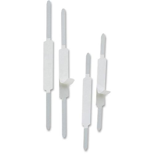 Officemate Self-Adhesive Prong Fasteners - 2.8" Length - 2" Size Capacity - Silver - Steel - 100 / Box. Picture 2