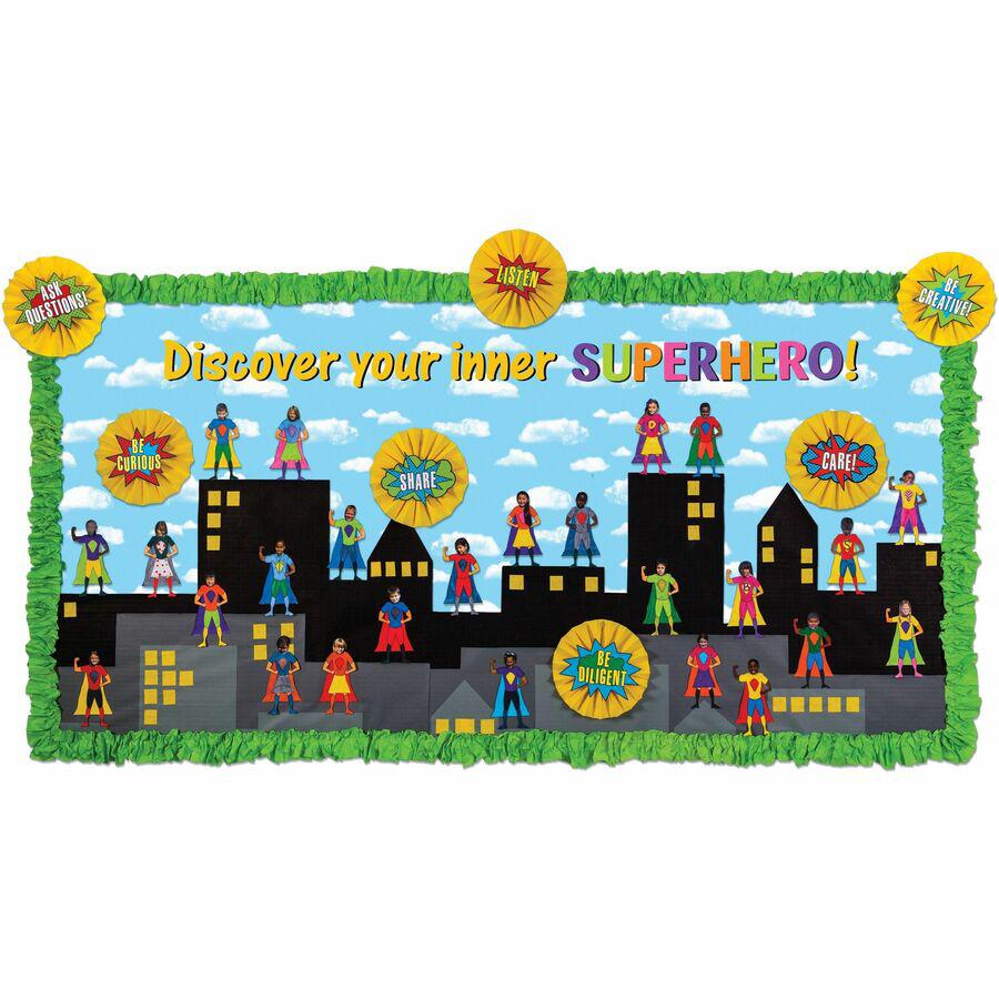 Fadeless Bulletin Board Art Paper - Bulletin Board - 6"Height x 48"Width x 50 ftLength - 1 / Roll - Cloud. Picture 5
