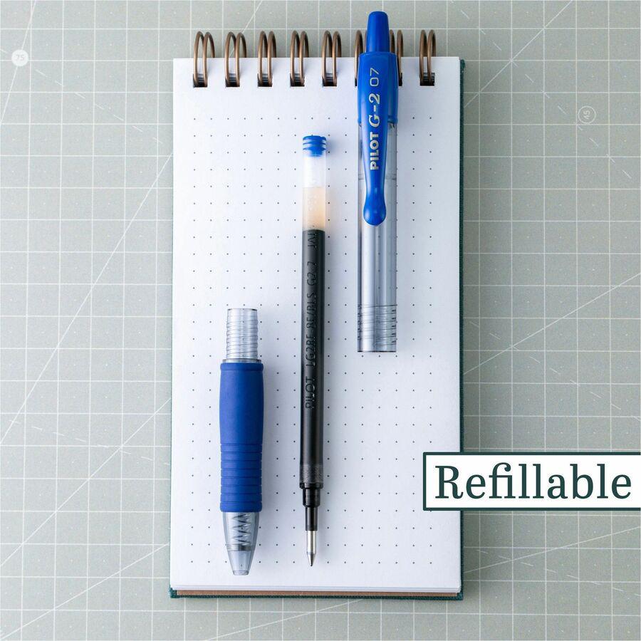 G2 Premium Gel Ink Retractable Pens - Refillable - Retractable - Blue Ink - Gel-based - Clear Barrel - 1 Dozen. Picture 3