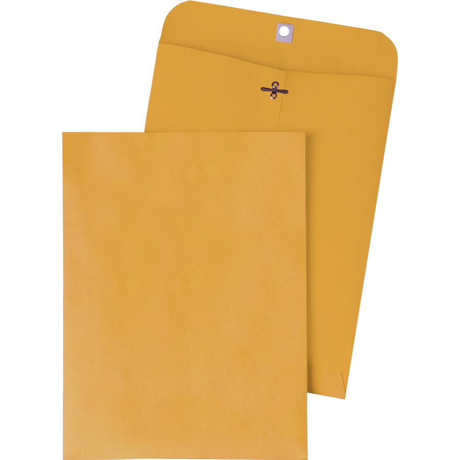 Quality Park 5 x 7-1/2 Clasp Envelopes with Deeply Gummed Flaps - Clasp - #35 - 5" Width x 7 1/2" Length - 28 lb - Gummed - Kraft - 100 / Box - Kraft. Picture 8