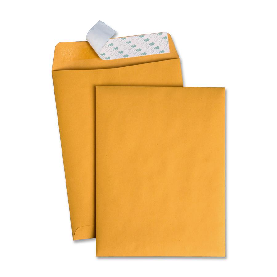 Quality Park 9 x 12 Catalog Envelopes with Redi-Strip&reg; Closure - Catalog - #10 1/2 - 9" Width x 12" Length - 28 lb - Self-sealing - Kraft - Kraft - 100 / Box. Picture 7
