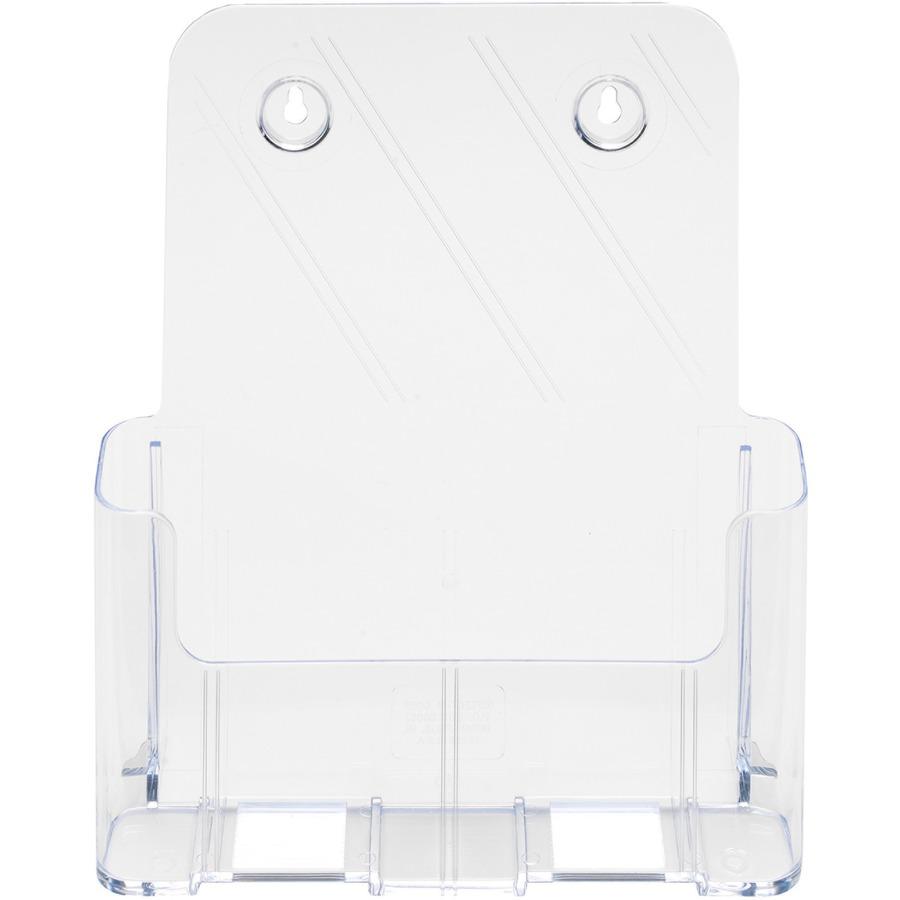 Deflecto Single Compartment DocuHolder - 1 Pocket(s) - 10.8" Height x 9.3" Width x 3.8" DepthDesktop - Magazine Size - Clear - Plastic - 1 Each. Picture 2