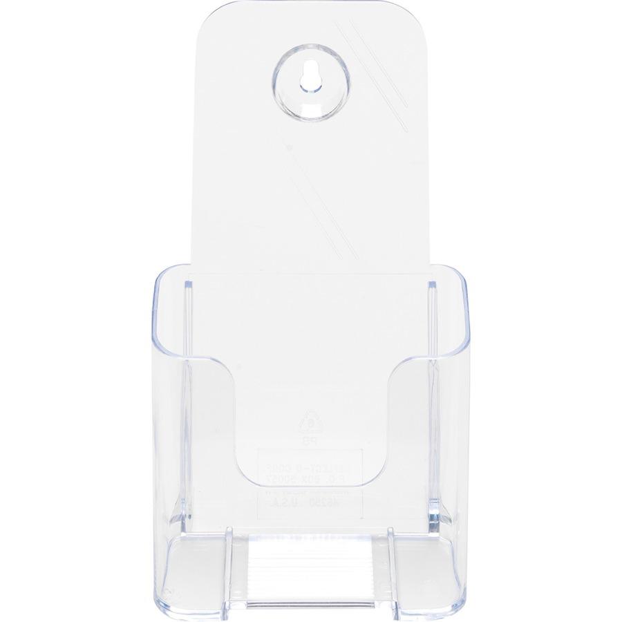 Deflecto Single Compartment DocuHolder - 1 Pocket(s) - 7.75" Height x 4.38" Width x 3.25" Depth - Desktop - Clear - Plastic - 1 Each. Picture 8