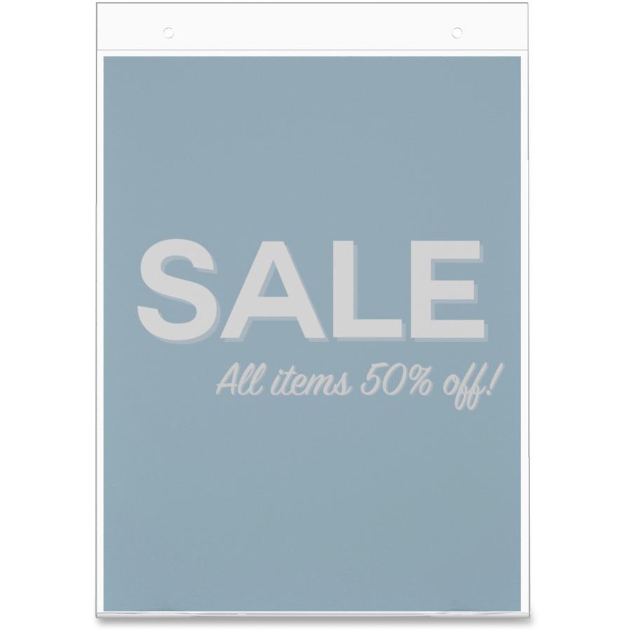 Deflecto Classic Image Wall Mount Sign Holder - 8.5" Width x 11" Height - Wall Mountable - Plastic - Clear - 1 Each. Picture 8