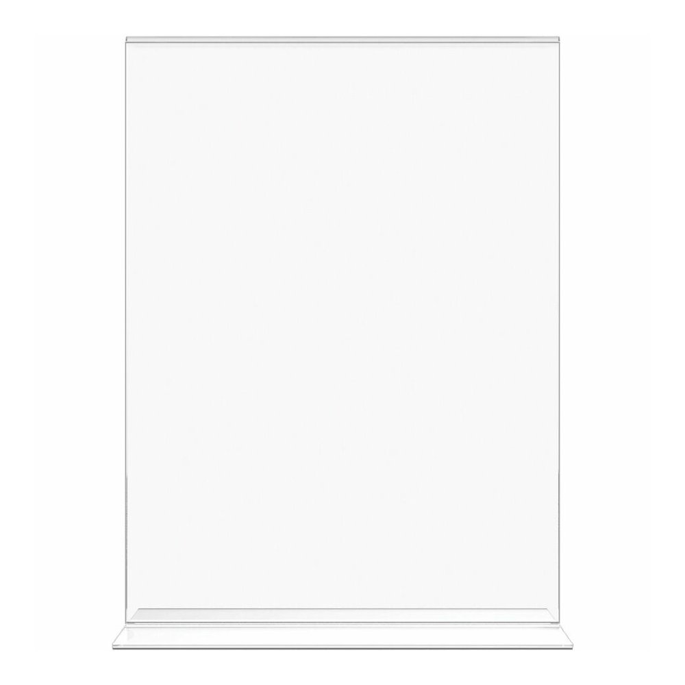 Deflecto Classic Image Double-Sided Sign Holder - 8.5" Width x 11" Height - Rectangular Shape - Self-standing, Bottom Loading - Indoor, Outdoor - Plastic - Clear - 1 Each. Picture 2