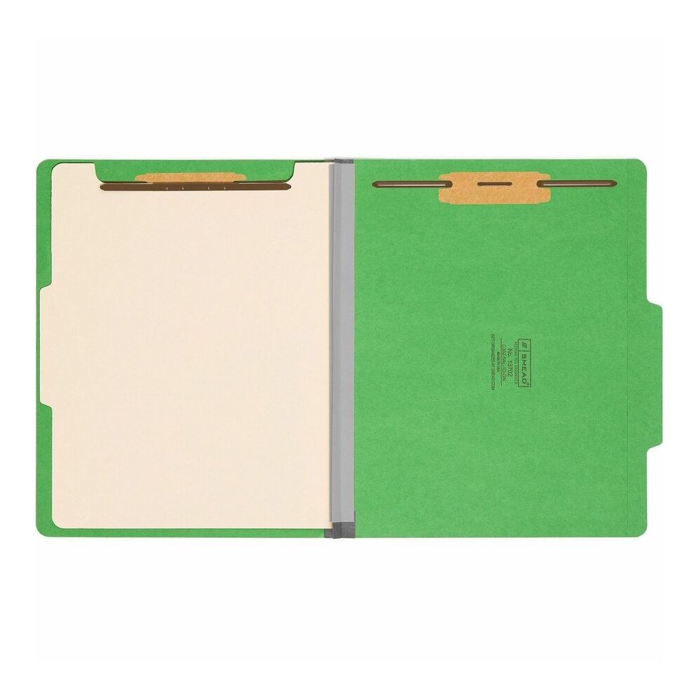 Smead Colored 2/5 Tab Cut Letter Recycled Classification Folder - 8 1/2" x 11" - 2" Expansion - 2 x 2B Fastener - 2" for Folder - Top Tab Location - Right of Center Tab Position - 1 Divider - 14 pt. -. Picture 4