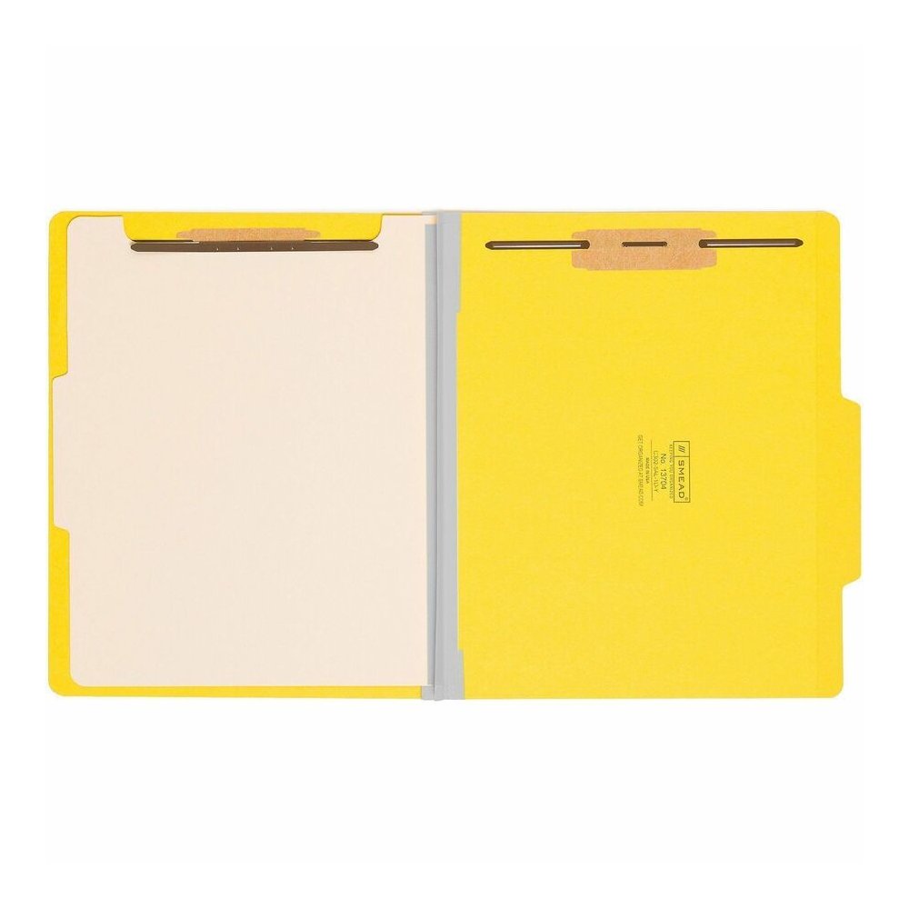 Smead Colored 2/5 Tab Cut Letter Recycled Classification Folder - 8 1/2" x 11" - 2" Expansion - 2 x 2B Fastener - 2" for Folder - Top Tab Location - Right of Center Tab Position - 1 Divider - 14 pt. -. Picture 3