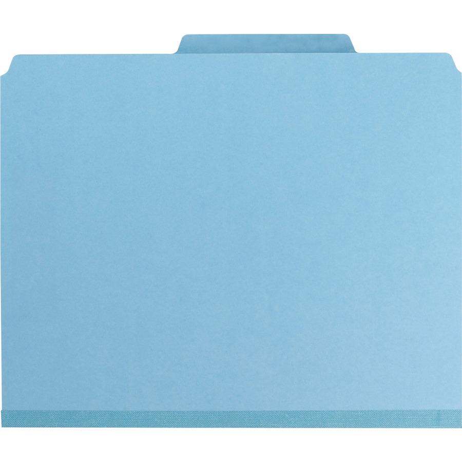 Smead SafeSHIELD 2/5 Tab Cut Letter Recycled Classification Folder - 8 1/2" x 11" - 2" Expansion - 2 x 2S Fastener(s) - 2" Fastener Capacity for Folder - Top Tab Location - Right of Center Tab Positio. Picture 4