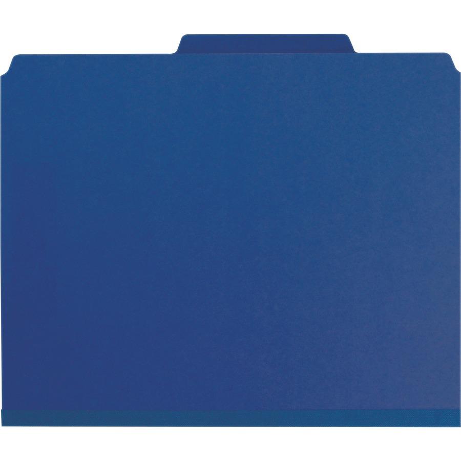 Smead SafeSHIELD 2/5 Tab Cut Letter Recycled Classification Folder - 8 1/2" x 11" - 2" Expansion - 2 x 2S Fastener(s) - 2" Fastener Capacity for Folder - Top Tab Location - Right of Center Tab Positio. Picture 4