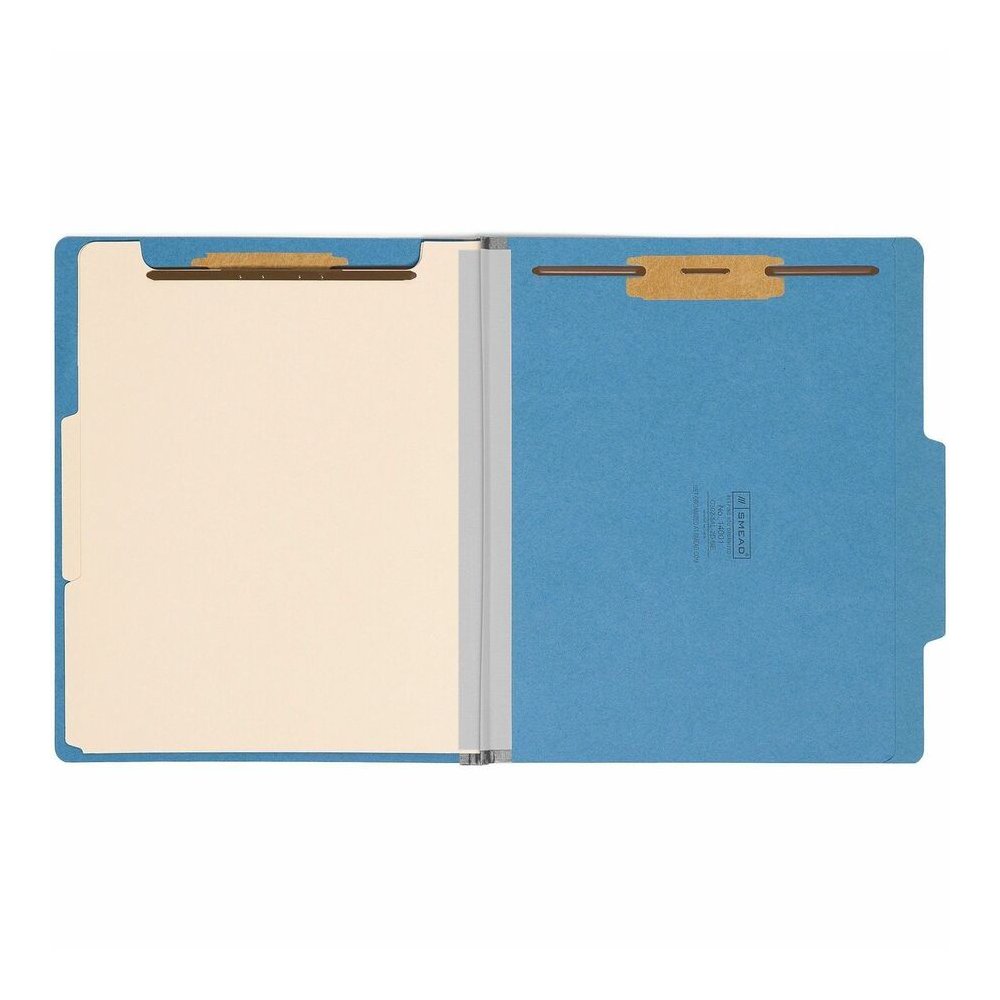 Smead Colored 2/5 Tab Cut Letter Recycled Classification Folder - 8 1/2" x 11" - 2" Expansion - 2 x 2B Fastener - 2" for Folder - Top Tab Location - Right of Center Tab Position - 2 Divider - 14 pt. -. Picture 4