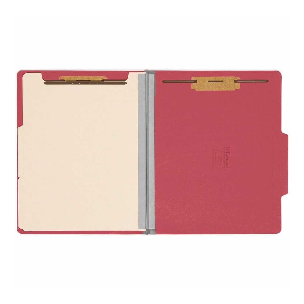 Smead Colored 2/5 Tab Cut Letter Recycled Classification Folder - 8 1/2" x 11" - 2" Expansion - 2 x 2B Fastener - 2" for Folder - Top Tab Location - Right of Center Tab Position - 2 Divider - 14 pt. -. Picture 4