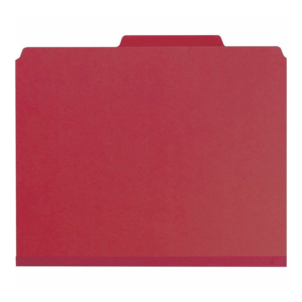 Smead SafeSHIELD 2/5 Tab Cut Letter Recycled Classification Folder - 8 1/2" x 11" - 3" Expansion - 2 x 2S Fastener - 2" for Folder - Top Tab Location - Right of Center Tab Position - 3 Divider - 25 pt. Picture 5
