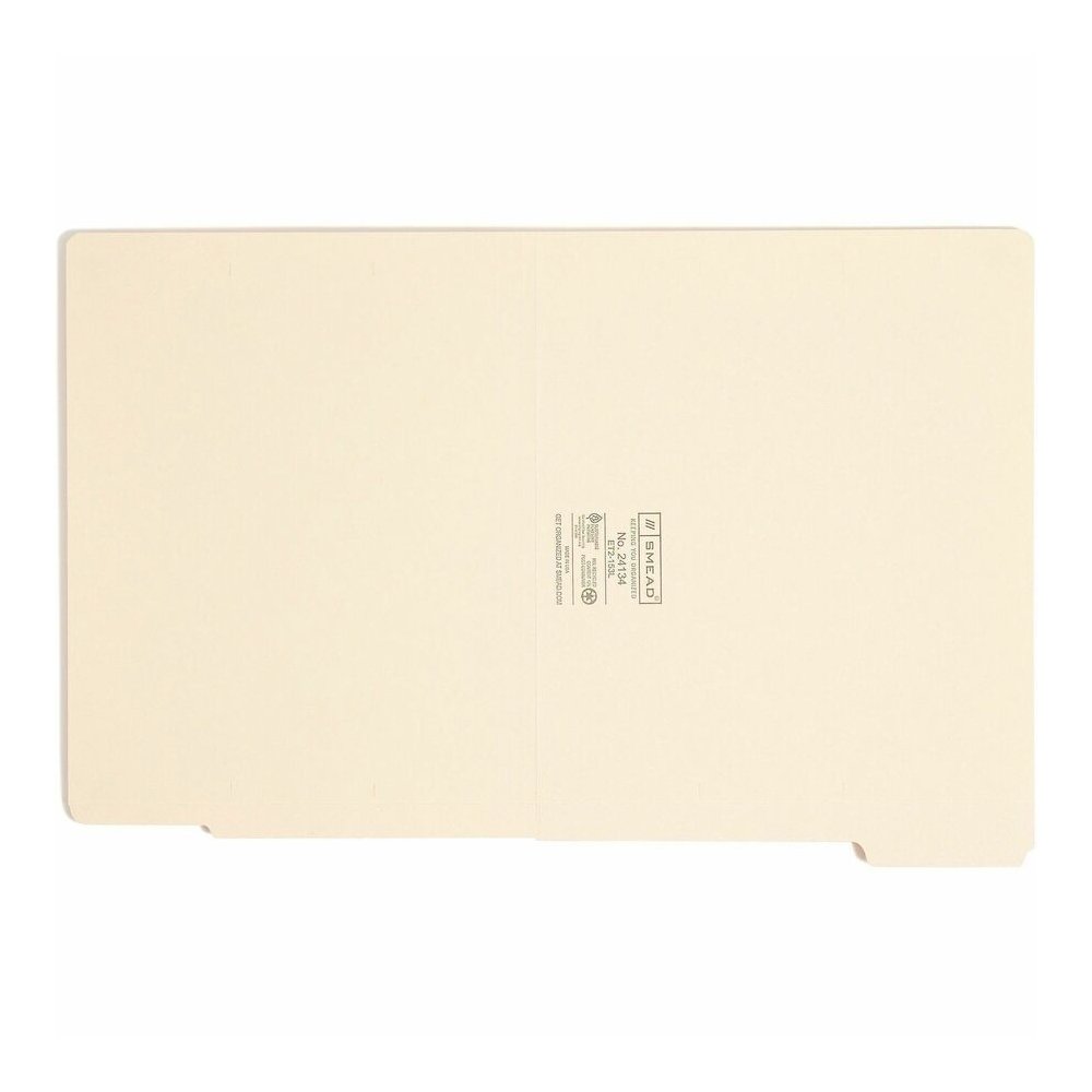 Smead Shelf-Master 1/3 Tab Cut Letter Recycled End Tab File Folder - 8 1/2" x 11" - 3/4" Expansion - End Tab Location - Assorted Tab Position - 11 pt. - 2 Plys - Manila - Reinforced Tab, Embossed - 10. Picture 2