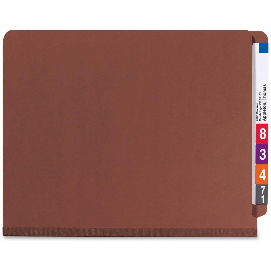 Smead 1/3 Tab Cut Letter Recycled Classification Folder - 8 1/2" x 11" - 3" Expansion - 2 x 2S Fastener(s) - 2" Fastener Capacity for Folder, 1" Fastener Capacity for Divider - End Tab Location - 3 Di. Picture 6