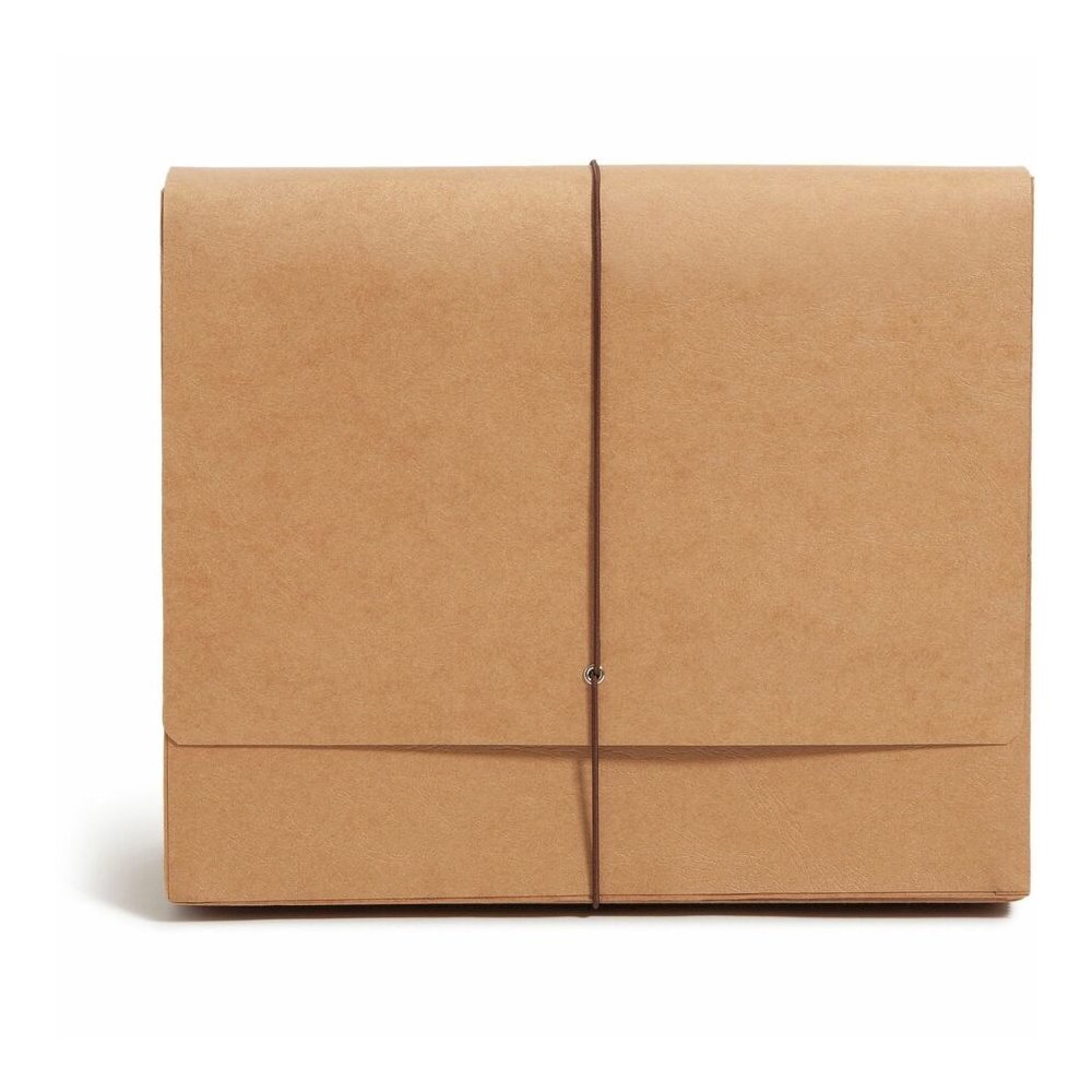 Smead Letter Recycled Expanding File - 8 1/2" x 11" - 7/8" Expansion - 31 Pocket - Kraft - Elastic Closure, Reinforced Gusset, Flap, Heavy Duty - 10% Recycled - 1 Each. Picture 4