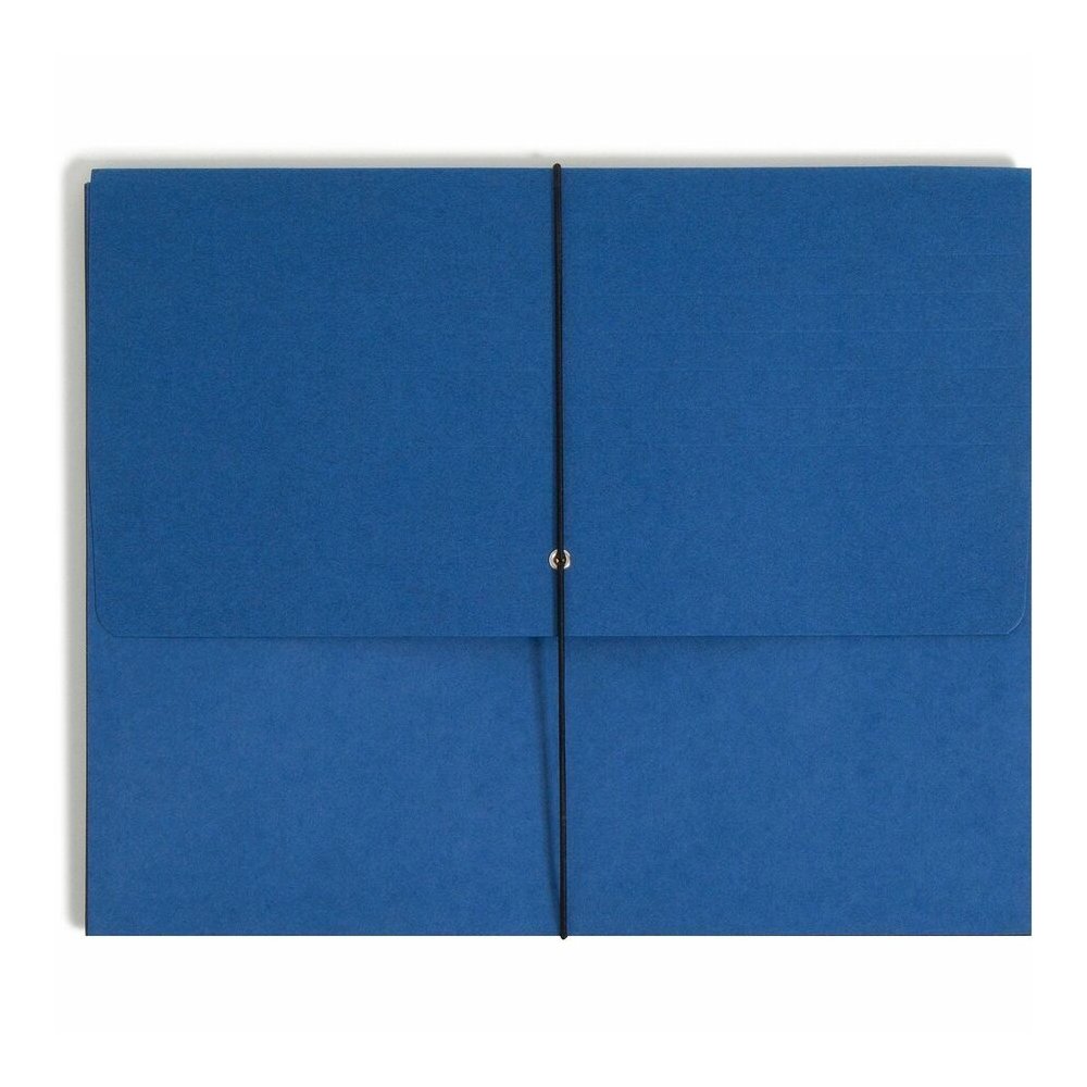 Smead Letter Recycled File Wallet - 8 1/2" x 11" - 5 1/4" Expansion - Navy - Elastic Closure, Reinforced Gusset, Tear Resistant - 10% Recycled - 1 Each. Picture 4