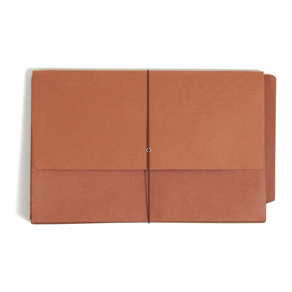 Smead Legal Recycled File Wallet - 8 1/2" x 14" - 5 1/4" Expansion - End Tab Location - 12.5 pt. - Redrope - Flap, Tear Resistant, Rounded Corner, Reinforced Gusset - 30% Recycled - 10 / Box. Picture 4