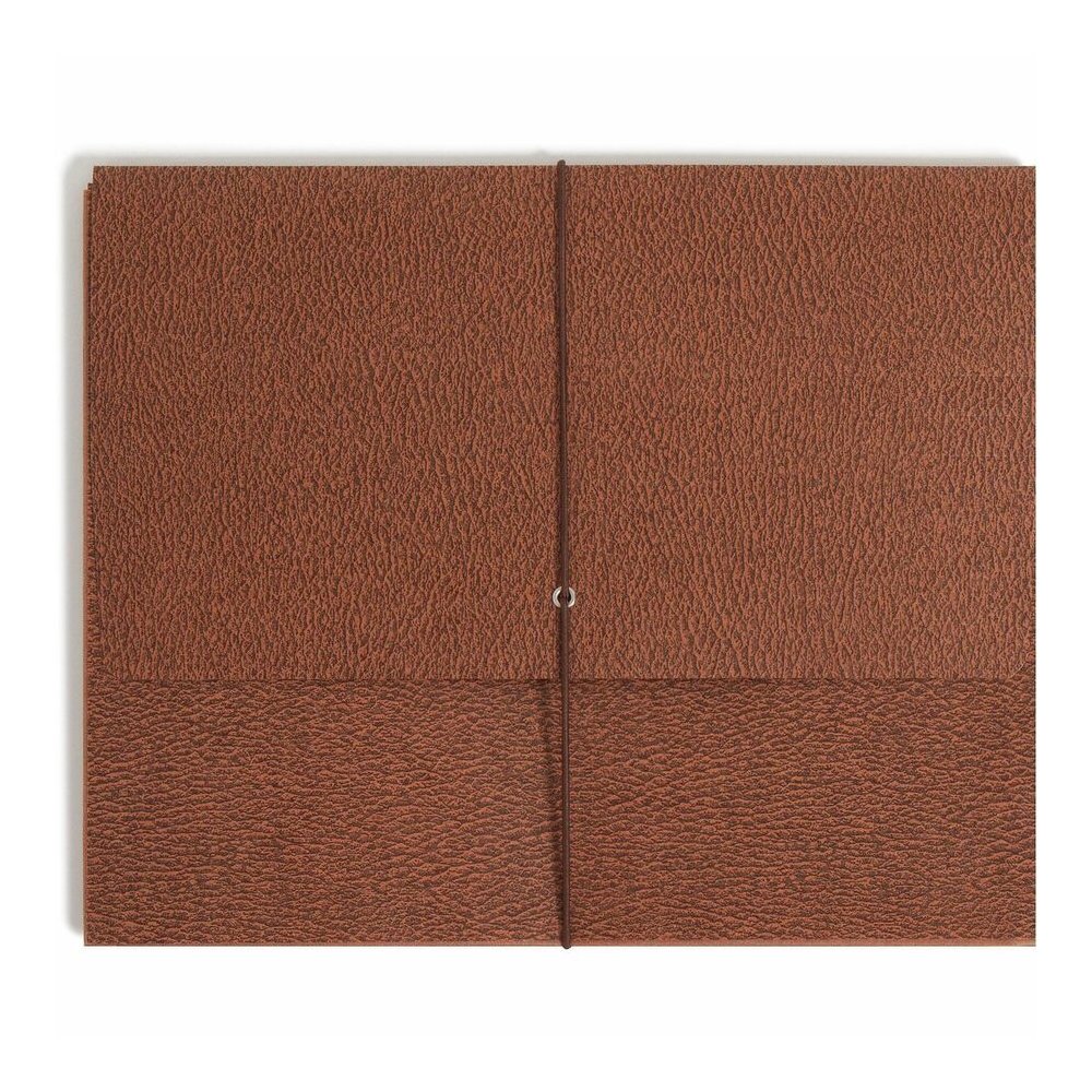 Smead Letter Recycled File Wallet - 8 1/2" x 11" - 3 1/2" Expansion - Redrope - Elastic Closure, Reinforced Gusset, Flap - 30% Recycled - 1 Each. Picture 4