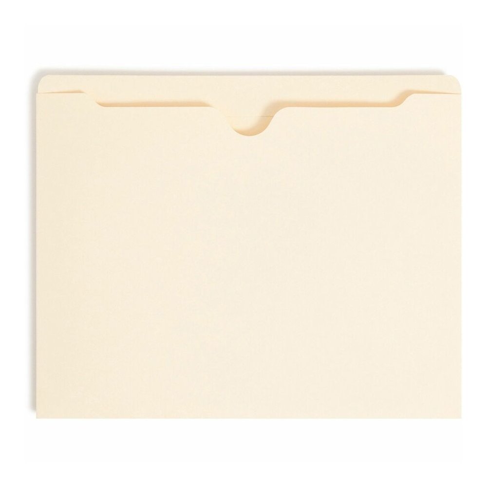 Smead Straight Tab Cut Letter Yes File Jacket - 8 1/2" x 11" - 11 pt. - 2 Plys - Manila - Reinforced, Slip Resistant - 10% Recycled - 100 / Box. Picture 4