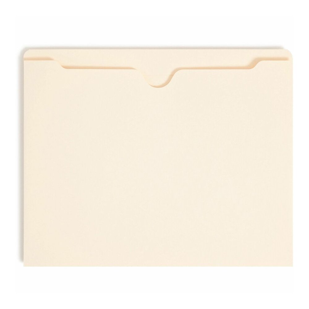 Smead Straight Tab Cut Letter Recycled File Jacket - 8 1/2" x 11" - 2" Expansion - 11 pt. - 2 Plys - Manila - Reinforced, Slip Resistant - 10% Recycled - 50 / Box. Picture 4