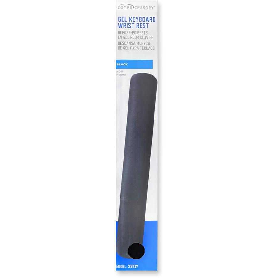Compucessory Gel Keyboard Wrist Rest Pads - 19" Height x 2.87" Width x 0.75" Depth - Black - 1 Each. Picture 4