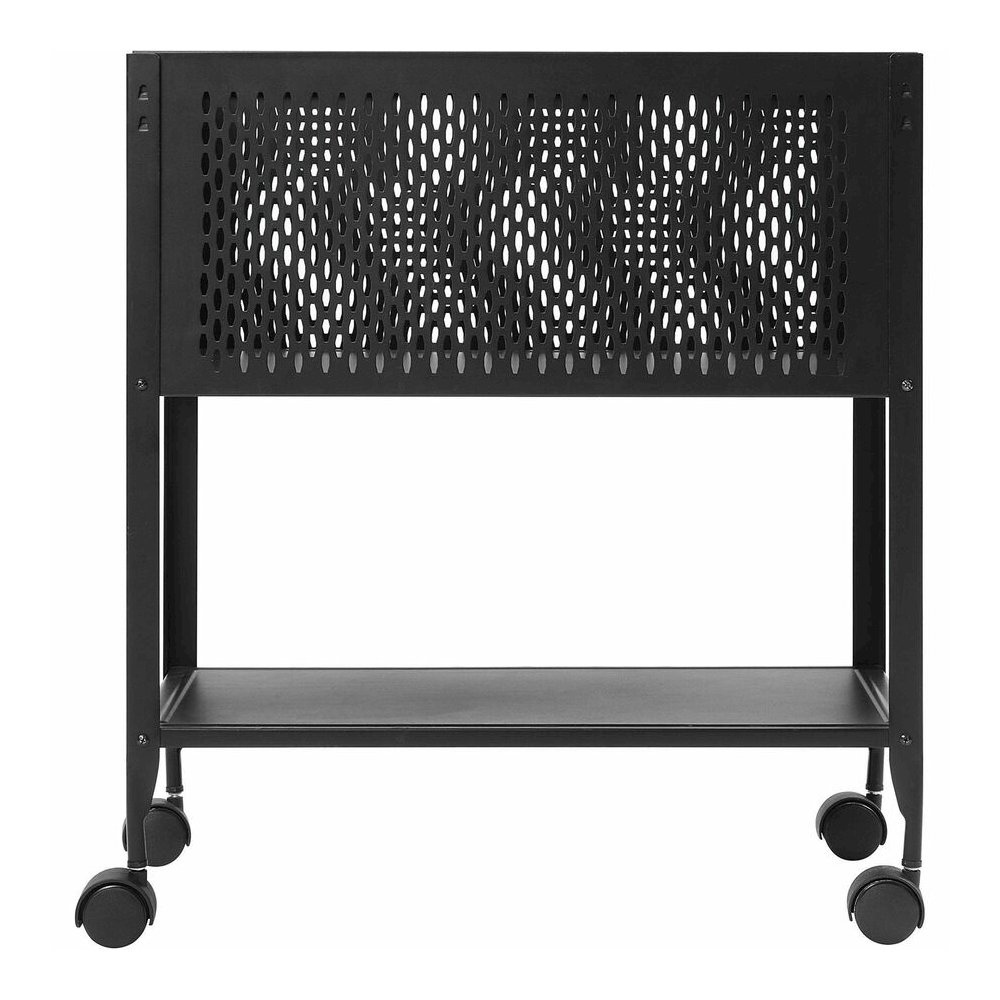 Lorell Mesh Rolling File - 4 Casters - Steel - 13.31" Width x 24.21" Depth x 27.72" Height - Black - 1 Each. Picture 4