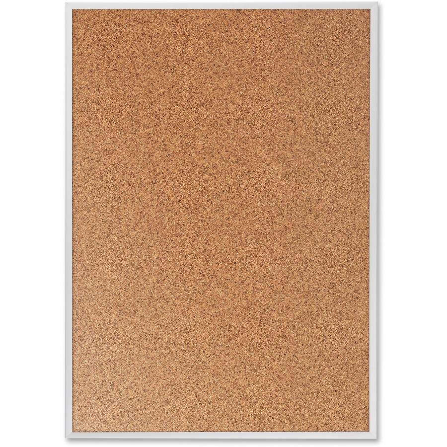 Quartet Classic Series Bulletin Board - 48" Height x 72" Width - Brown Natural Cork Surface - Heavy-gauge, Self-healing, Heavy Duty - Silver Aluminum Frame - 1 Each. Picture 11