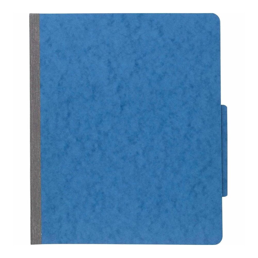 ACCO Letter Classification Folder - 3" Folder Capacity - 8 1/2" x 11" - 6 Fastener - 1" Fastener Capacity - 2 Divider - 6 pt. - Pressboard, Tyvek - Sky Blue - 10 / Box. Picture 2