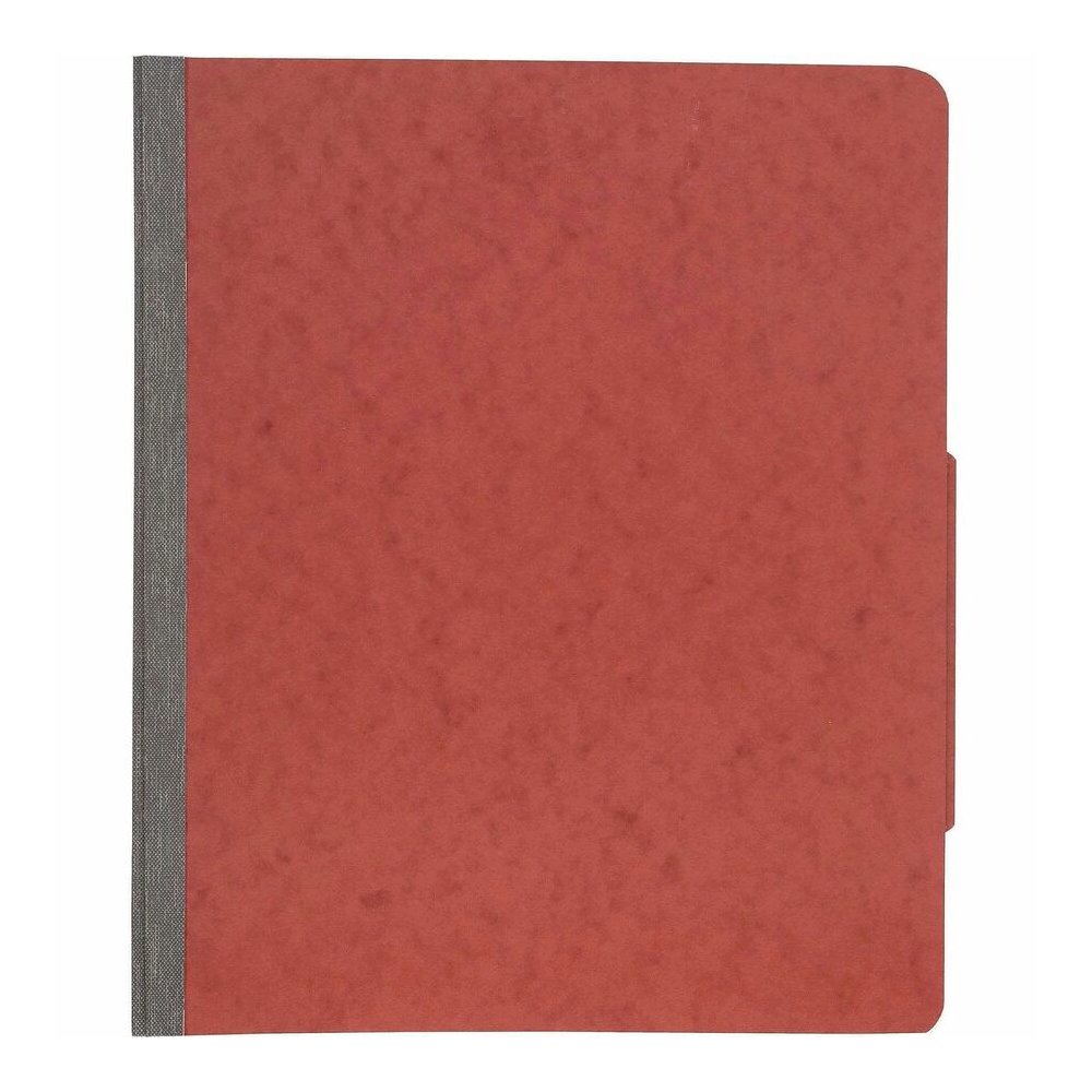 ACCO Letter Classification Folder - 3" Folder Capacity - 8 1/2" x 11" - 6 Fastener - 1" for Folder - 2 Divider - 6 pt. - Pressboard, Tyvek - Earth Red - 10 / Box. Picture 2