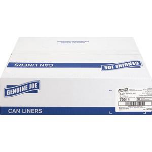 Genuine Joe Economy High-Density Can Liners - Extra Large Size - 60 gal Capacity - 58" Length x 38" Width x 0.47 mil (12 Micron) Thickness - High Density - Translucent - Resin - Office Waste - No - 20. Picture 2