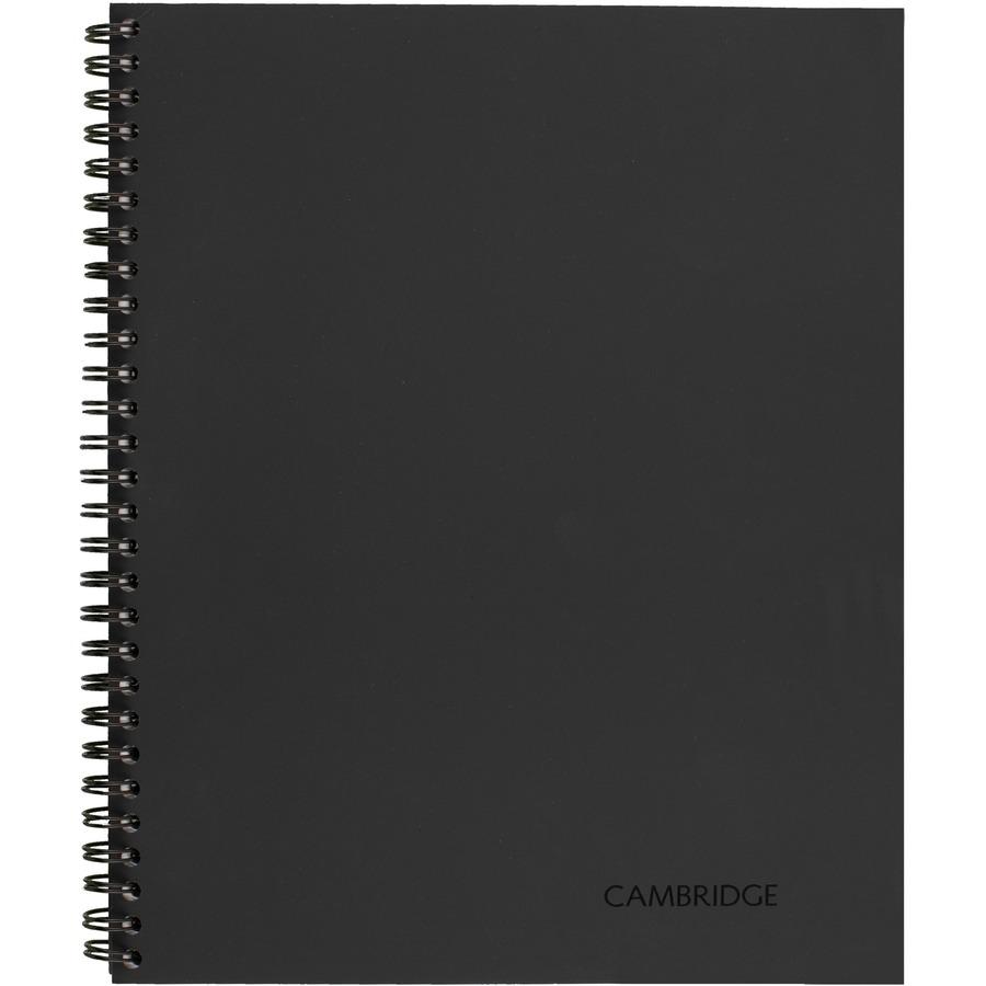 Mead Limited Meeting Notebooks - Letter - 80 Sheets - Wire Bound - Letter - 8 1/2" x 11" - BlackLinen Cover - Perforated - 1 Each. Picture 4
