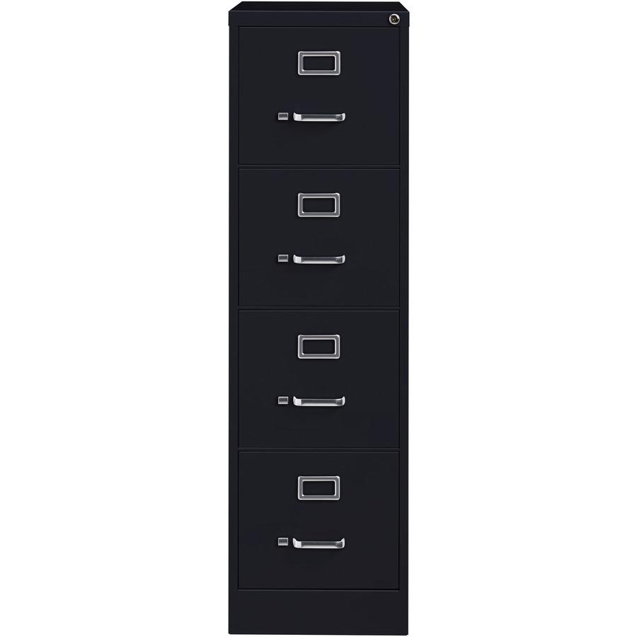 Lorell Fortress Series 25" Commercial-Grade Vertical File Cabinet - 15" Width x 25" Depth x 52" Height - 4 x Drawer(s) for File - Letter - Vertical - Security Lock, Ball-bearing Suspension, Heavy Duty. Picture 4